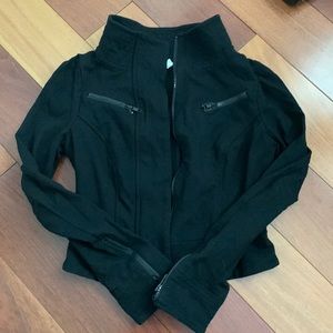Diane van furstenberg black zip up jacket